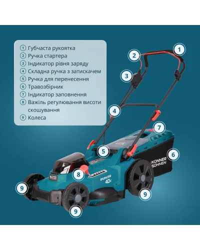 Газонокосарка акумуляторна KS 43LM-40V